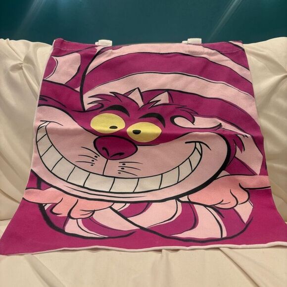Disney’s Alice in Wonderland Cheshire Cat Reusable Shopping Bag Tote NWT - Picture 1 of 4